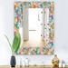 Designart 'Funny Cat'S Heads Pattern' Modern Mirror - Printed Wall Mirror