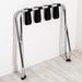 Chrome and Black Steel Folding Luggage Rack