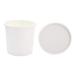 50 Pack 12oz Paper Ice Cream Dessert Soup Food Storage Meal Prep Cups with Lids - White