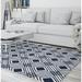 CRISS CROSS DIAMONDS NAVY Area Rug by Kavka Designs