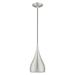 Livex Lighting Metal Shade 1-Light Mini Pendant - 6.25"Dia. x 17"-75"Adj. H - 6.25"Dia. x 17"-75"Adj. H