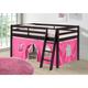 Roxy Twin Junior Loft Solid Wood Bed with Playhouse Tent