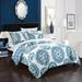 Chic Home 7-piece Aragona Blue Bed-in-a-Bag Duvet Set