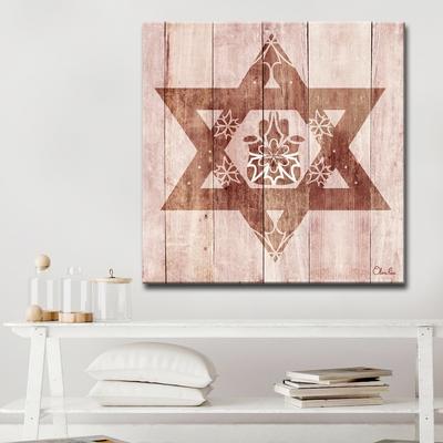 Olivia Rose Inspirational 'Star of David Hamsa' Wrapped Canvas Judaica Wall Art