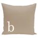 Brown 26 x 26-inch Monogram Print Decorative Pillow