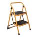 Anti-Slip 2 Step Ladder Folding Step Stool 330Lbs Max Capacity Yellow