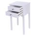 Side Table End Accent Table Night Stand with 2 Drawers Furniture