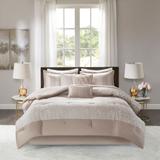 Madison Park Elicia Taupe 7 Piece Chenille Jacquard Comforter Set