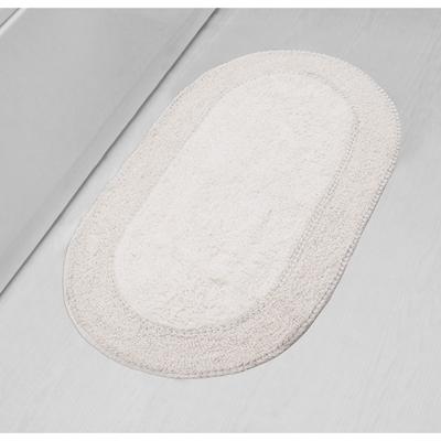 Double Ruffle Bathroom Rug, Cotton Soft, Water Absorbent Bath Rug, Non Slip Shower Rug Machine Washable 24