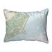 Fripp Island, SC Nautical Map Extra Large Zippered Pillow 20x24