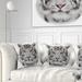 Designart 'White Bengal Tiger' Animal Throw Pillow