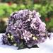 Enova Home Artificial Lavender Purple Fake Silk Roses and Mixed Flowers Bouquet Set of 2 - Lavender Purple