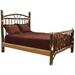 Hickory Log Wagon Wheel Bed Frame