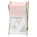 Sweet Jojo Designs Blush Pink Grey Woodland Boho Dream Catcher Arrow Bunny Floral Collection Laundry Hamper - Watercolor Rose