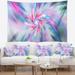Designart 'Exotic Light Blue Flower Petal Dance' Floral Wall Tapestry