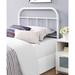 Lomita Classic Twin Size White Metal Headboard