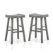 Howler Transitional 29-inch Saddle Stool (Set of 2) by Furniture of America