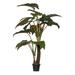 Pottery Pots Large Alocasia Indoor Outdoor Artificial Tree with Pot, 86.61 Inch Tall, Green