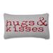 Pillow Perfect Hugs & Kisses 11.5x18.5-inch Rectangular Throw Pillow