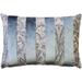 Robert Aluminum Stripe Velvet 15x22 Throw Pillow with Polyfill Insert, Gray