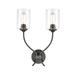 Elk Home Daisy Midnight Bronze With Clear Glass 2 Light Sconce