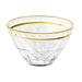 Majestic GiftsInc European Glass Individual Bowl W/Gold Rim-5.5"D