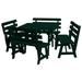 Square Picnic Dining Table and Bench Set Pine 43"