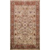 Floral Vegetable Dye Oriental Kashan Wool Area Rug Handmade Carpet - 6'0" x 8'10"