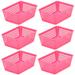 6-Pack Plastic Storage Baskets for Office Drawer, Classroom Desk