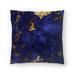 Luxury Blue Malachite Gold Gem Agate And Marble Texture - Decorative Throw Pillow