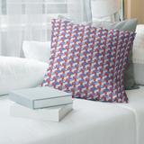 Blue Color Contrast Skyscrapers Pattern Throw Pillow