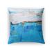 Kavka Designs blue/ ivory deep blue sea accent pillow with insert