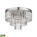 Elk Home Palacial Polished Chrome With Crystal 3 Light Semi Flush