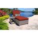 Florence Wheeled Chaise Outdoor Wicker Patio Furniture and Side Table