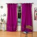 Violet Red Tie Top Sheer Sari Curtain / Drape / Panel - Pair