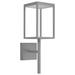 Reveal 1-light Satin Gray LED Outdoor Rectangular Wall Sconce, Clear Glass