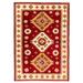 ECARPETGALLERY Hand-knotted Royal Kazak Dark Red Wool Rug - 5'7 x 7'10