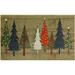 Mohawk Home Wooden Holiday Trees Multi Kitchen Mat