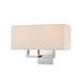 George Kovacs Chrome And Off White 2 Light Wall Sconce