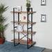 4-Tier Industrial Open Wider Etagere Bookcase Metal Frame Wood Shelves for living room - 35.4*12.5*56.7 inches