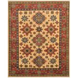 Handmade One-of-a-Kind Tribal Kazak Wool Rug (Afghanistan) - 5'3 x 6'7