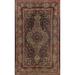 Pre-1900 Antique Floral Persian Area Rug Handmade Wool Carpet - 4'4" x 6'9"