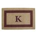 Heavy-duty Coir Single Brown Picture Frame Monogrammed Doormat