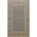 Geometric Oriental Ziegler Turkish Silver Washed Area Rug Wool Carpet - 6'7" x 9'10"