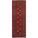 Geometric Red Bokhara Oriental Hallway Runner Rug Hand-Knotted - 2'0" x 6'0"