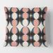 Designart 'Retro Circular Pattern II' Mid-Century Modern Throw Pillow