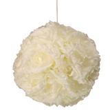 8.75-inch Glittered Rose Hanging Ball
