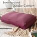 Premium Microbead Pillow, Anti-Aging, Silk like Cover, Burgundy Merlot