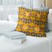 LA Football Baroque Pattern Accent Pillow-Faux Linen