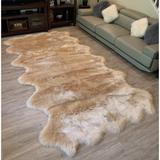 Ovella Home Premium Luxurious Faux Sheepskin 12-Pelt Plush Shag Area Rug - 6' x 12' - 6' x 12'